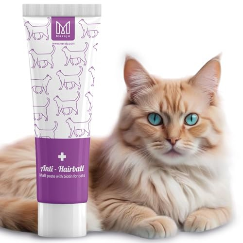 Mersjo Pasta antipelo para gatos, 100 g, suplemento nutricional para gatos, contra bolas de pelo, con ácidos grasos omega, vitaminas A/C/E, para el cuidado del pelo y la digestión