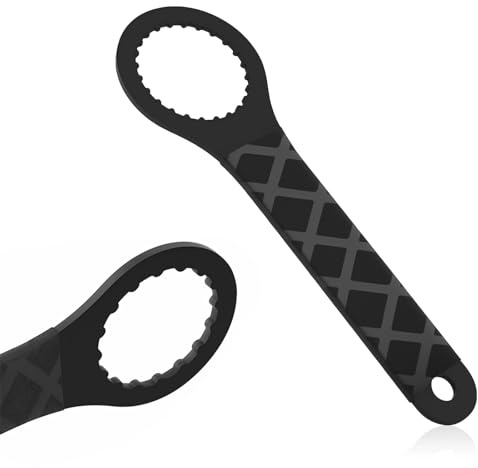 YFaith Centerlock Werkzeug, Aluminium Centerlock Schlüssel, Center Lock Werkzeug Bremsscheibe mit Rutschfestem Griff, Schwarz, für Fahrrad-Tretlager mit 46 mm Außendurchmesser und 24-Nuten