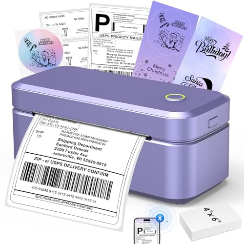 Ablemark L100 DHL Etikettendrucker, Bluetooth Thermodrucker 4x6