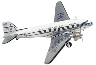 Diecast Model Plane Diecast Alloy Plane Model Toy 1:200 Scale Douglas American DC-3 DC3 PAA PAN AM Airlines Aircraft Planes For Display Collection and Gifts