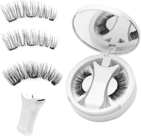 Magnet Wimpern,Magnetic Lashes,Magnetische Wimpern Set Mit Applikator, Kein Kleber Erforderlich Magnetische Wimpern Einfach Anzubringen Und Zu Entfernen, Natürlicher Look Und Wiederverwendbar