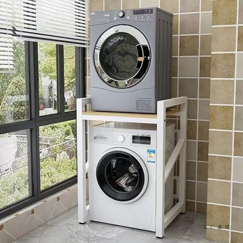 Armario de Lavadora de Tambor, Unidad de Almacenamiento de máquina sobre Lavadora, Kit de apilamiento para Lavadora y Secadora, para Lavadora para baño, Cocina, balcón, lavandería, Carga 350KG