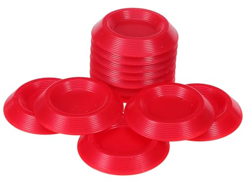BESPORTBLE Lot de 12 Mangeoires Rouges pour Insectes et Reptiles Bols Alimentaires Compacts en Plastique Solide pour Terrariums Mangeoire pour Blattes et Grillons, Bol Nourrissant pour