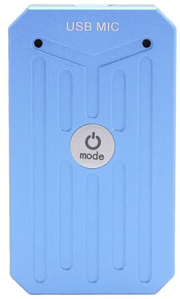 KIMISS USB-Mikrofon für PC-Gaming und Live-Streaming – 360° Omnidirektionales 2-Kanal-Mikrofon mit Rauschunterdrückung und HD (Blue)
