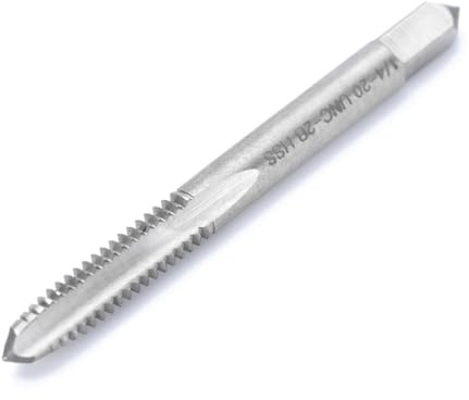 Taraud fileté à pointe hélicoïdale HSS 1/4-20 UNC-2B Perceuse à droite pour trous borgnes Longueur 70 mm Outil de coupe en métal