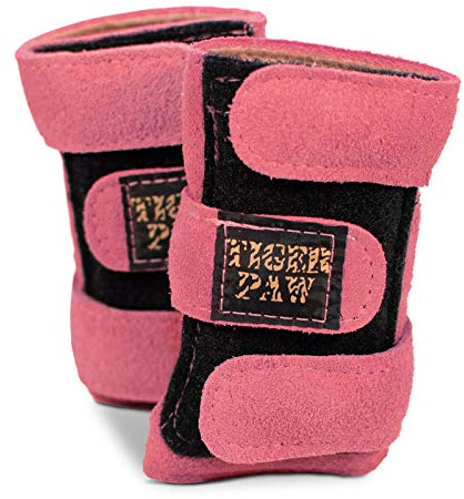 Tiger Paw Authentic Gymnastics Wrist Supports (Sold in Pairs)- Original Competition-Grade Gymnastics Wrist Guards, Wrist Support Braces, Adjustable, Made in USA Hand Wraps (Pink)