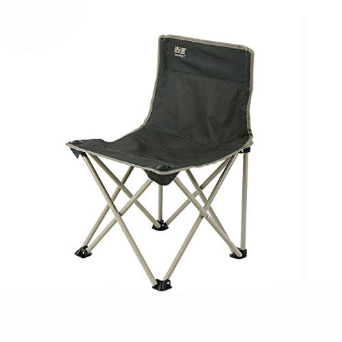 WANGLXFC Tragbar Strandstuhl mit hoher Rückenlehne, tragbarer Klappstuhl, klappbarer Campingstuhl, faltbar, leicht, komfortabel und hoch belastbar, Outdoor-Stuhl mit Tragetasche Unisex, Green