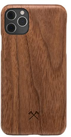 Woodcessories - Coque Compatible avec iPhone 11 Pro Max. Coque fabriquée à partir de Bois véritbale et Durable. Design prenium, EcoCase Slim (Noyer)