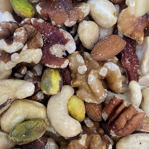 Grape Tree Whole Mixed Nuts Kernels (1KG). Natural Nut Mix Containing Almonds, Hazelnuts, Whole Cashews, Brazil Nuts, Walnuts, Pistachios & Pecans. Good Source Of Protein. Perfect For Snacking.