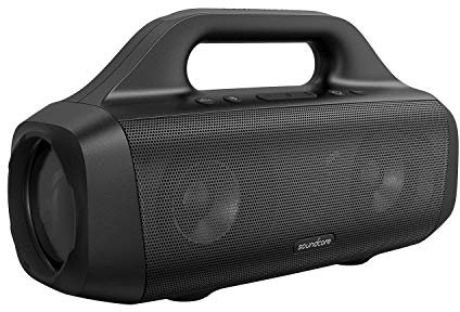 soundcore Anker Motion Boom Tragbarer Bluetooth-Lautsprecher mit Titan-Treibern, BassUp-Technologie, IPX7 wasserdicht, 24 Stunden Spielzeit, App, integrierter Griff (erneuert)