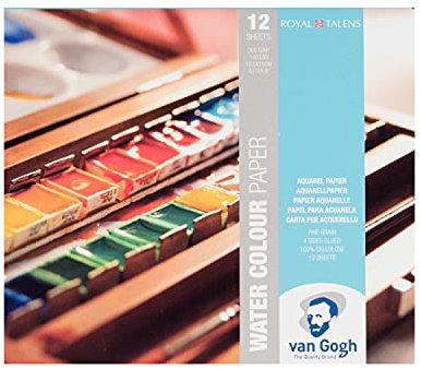NEU PAINT IT EASY Aquarellblock, weiß, 10,5x15cm, 12 Blatt