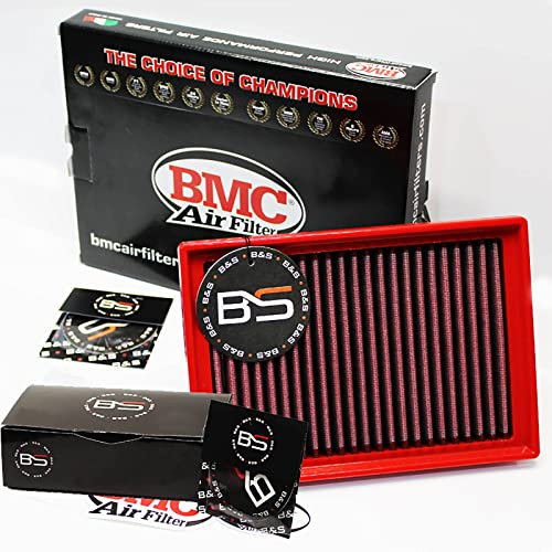 B&S Kit Filtro Aria Sportivo Aspirazione Rigenerabile Lavabile FB824/20 con Profumatore Interni