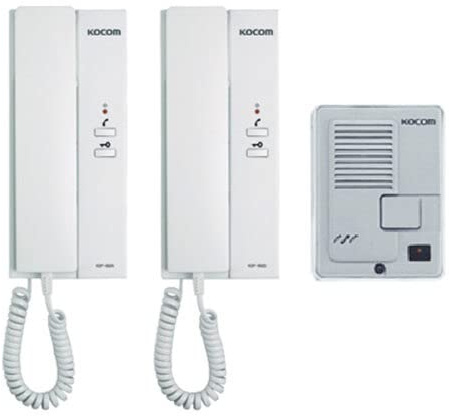 KOCOM Audio Door Phone KDP-602AD - Intercom System with Twin Door Unlock Feature - Secure and Convenient Access Control for Home, Flat, Office
