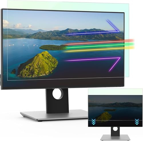 Filtre Anti Lumiere Bleue 24 Pouces Aspect 16:9 pour Ecran PC & Moniteur | Amovible Protection Ecran Anti-Reflet Film Protecteur D'écran Compatible avec Dell/ASUS/HP/Acer/Lenovo/Samsung