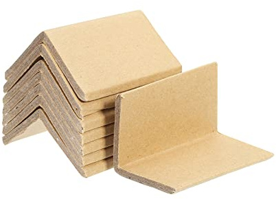 PATIKIL 24 Stück Verstellbarer Papp Eckenschutz, 80x50mm L-förmiger Kantenschutz für optimale Ladungssicherung, Schutz für Große Bilderrahmen, Verpackung, Kartons Umzug & Versand (Gelb)