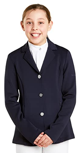 Harry Hall Horse Riding Show Jacket for Kids, Childrens Elegant Equestrian Competition Jackets - Navy Blue - 13-14 Years
