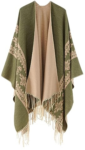 ORANDESIGNE Damen Poncho Schal Cashmere Feeling Strick Cape Cardigan Gestrickt Überdimensionalen Decke Kap-Schal Für Frauen Mutter Geschenk