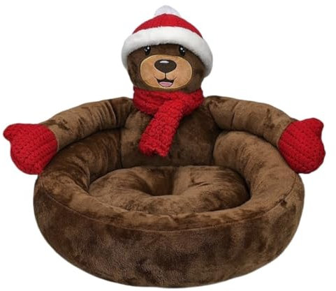 Katzenbett höhle Tierbett Hundebetten Für Große Hunde, Plüsch-Hundebett, Flauschiger, Gemütlicher Zwinger Für Schlafkomfort, Angst, Waschbares Hundebett Hundekissen katzenkissen ( Color : C , Size : 4