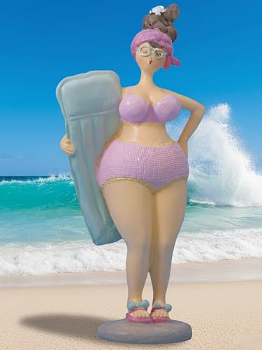 Pommerntraum ®| Dekorationsfigur Sammlerfigur mollige Maritime Badenixe Dame moppelige Badelady Nana Rubenslady Rubensfigur üppige Lady (Emma)