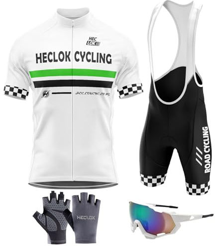 Radtrikot Herren Kurzarm Fahrradbekleidung Set Herren Radtrikot Set +Radhose mit Sitzpolster Radsport Trikot Set Sommer,Atmungsaktiv Fahrrad Trikot Hose Set Fahrrad Rennrad (5XL,TYP-2)