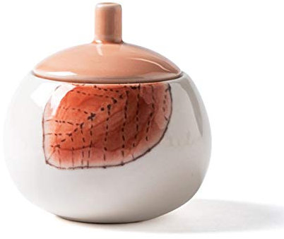 QXSJEDYCH zuccheriera Zuccheriera creativa con coperchio Cubo di caffè Zuccheriera Pentola for condimenti in ceramica Pentola for conservare Zuccheriera in ceramica dipinta a mano Barattolo di caramel