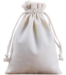 Anevous 5 Stück Baumwollsäckchen, 13 x18cm Stoffsäckchen mit Kordelzug Säckchen zum Befüllen, Schmuckbeutel Geschenkverpackung Geschenkbeutel für Geburtstag, Hochzeiten und Party,Weiß