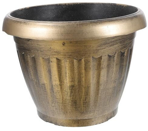 CIYODO Runder Blumentopf Aus Dickem Für Garten Und Terrasse Vintage Pflanztopf Für Wasserpflanzen Daffodil Und Hydroponik Für Innen Und Außenbereich