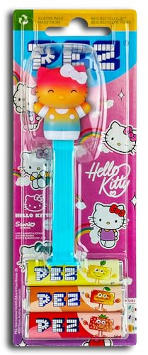PEZ Spender Hello Kitty Regenbogen inkl. 2 x Pez Bonbons 2 x 8,5 g
