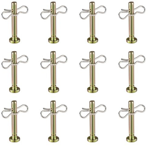 lasuroa 12 Pezzi Perni di Taglio e 12 Pezzi di Coppiglie per Spazzaneve, 738-04124A 714-04040 Sostituzione Perno di Taglio Kit di Parti Compatibile con Craftsman Cub Cadet MTD Troy-Bilt Spazzaneve