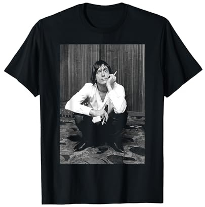 Iggy Pop of The Stooges Friars Aylesbury par Virginia Turbett T-Shirt, Homme, Noir, M