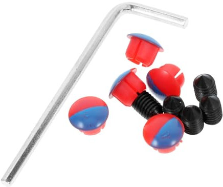 jojofuny Kitchen Sink Hole Cover and Sink Faucet Hole Plug Set 5 Hex Screws Wrench Red Blue Hot Cold Indicators for Kitchen and