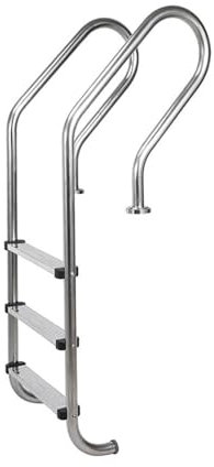 Swimming Pool Ladder,Preventing Slips Steps Ladder,2/3-Step Double Handrails Stairs,for Swim Gym and in Groundc,Bearing Capacity 200kg(1550x500x180mm)