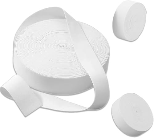 Tovbmup Bande élastique blanche de 35 mm - 5 m de long pour la couture - Largeur : 35 mm - Bande élastique pour bricolage - Accessoires de couture - Élastique de pantalon, ceinture de taille