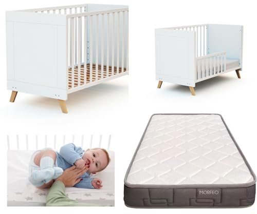 Cuna colecho Sakura Convertible en Cama, con colchón Morfeo CoolDreams