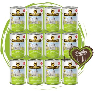 Wolfsblut Vetline Hundefutter - Joint Care, 12x395g - Sparbundel, Sparpaket - inklusive Warnicks Tierfutterservice Hundesnack Goodie