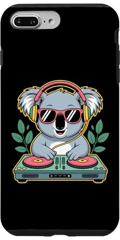 Koala Dj Tocadiscos Fiesta Dj Audífonos Carcasa para iPhone 7 Plus/8 Plus