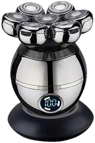 Afeitadora Eléctrica para Hombre, Afeitadora con Pantalla Led, Afeitadora Resistente Al Agua Ipx7, Afeitadora con Cabezal Magnético, Afeitadora En Seco Y Húmedo (Silver)