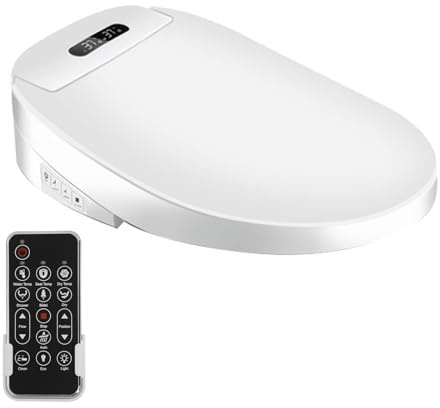Smart Toilet Seat, Giapponese Toilette Doccia WC Sedile WC Automatico Riscaldato con telecomando, Comfort ed eleganza