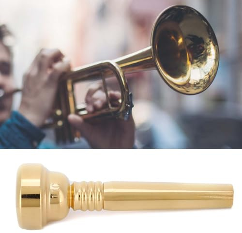 Bamjour Embout de Trompette, Matériau en Laiton avec Fraisage Fin Global CNC adapté aux Amateurs d'instruments de Musique