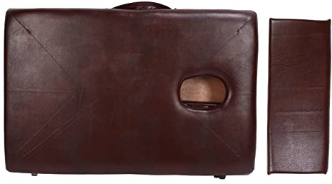 Table de Massage Pliable, lit de Massage Professionnel Portable en Cuir PU avec Pieds en Acier Inoxydable pour la Maison, Le Salon, Le Spa, Marron foncé, 70,87 x 25,59 x 23,62