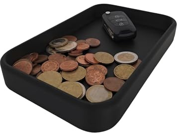Rectangular Valet Tray, Catchall Organizer for Keys, Coins, Sunglasses, Entryway or Desk