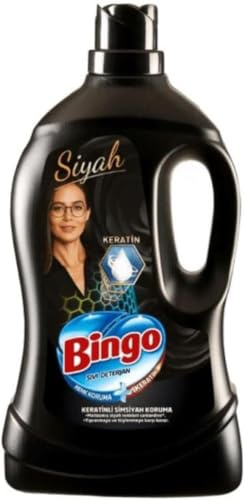 Bingo Waschmittel Schwarz Universal Flüssigwaschmittel Aprilfrisch, Tiefenreinheit auch bei Kaltwäsche 3-mal länger anhaltende Frische 4 Liter