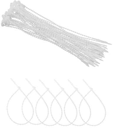 JEXOWIQ 500 Pcs Sujetador de Plástico para Etiqueta de Precio,etiquetas de joyería de seguridad,Bucle de Pasadores de Cierre A Presión Blancos de 18 cm para Artículos Delicados,Bolsos,Tejidos A Mano