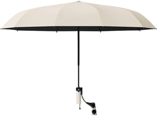 Bonalake Portable Clip on Umbrella for Chair, 360° Adjustable Sun Shade with Clamp for Beach, Camping, and Outdoor Chairs, 45.28 Inch Diameter Clip on Umbrella for Chair