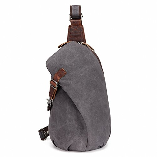 AOTIAN Sling Rucksack Wasserdicht Canvas Lässiger Tagesrucksack Damen Herren ein Schulter Tasche Crossbody Umhängetasche Schultertasche