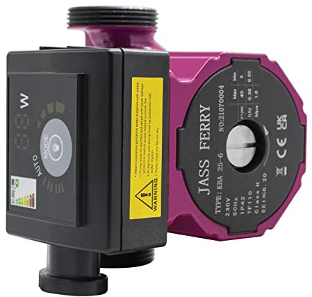 JASSFERRY Central Heating Pump Automatic Hot Water Heat Circulation System Boiler Replacement 15-50 15-60 Power Moniter 1-1/2