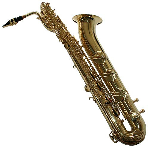 Karl Glaser Bariton Saxophon in Gold mit Koffer Mundstück + Blättchen