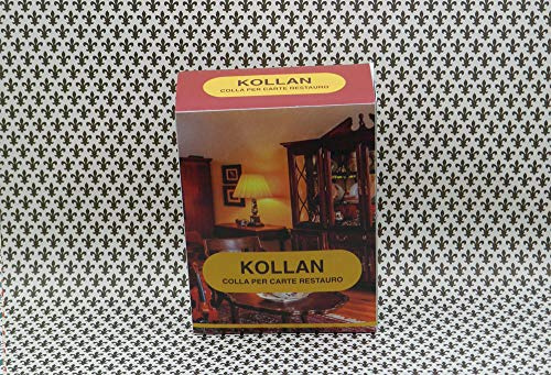 CRK - Bundle Carta Restauro Gigliata Marrone f.to 50x70 cm (15 fogli) + Colla Kollan gr.250