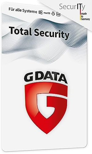 G DATA Total Security 2024 | 1 Gerät | 1 Jahr | Virenschutzprogramm | Passwort Manager | PC, Mac, Android, iOS | zukünftige Updates inklusive | Made in Germany | Aktivierungskarte per Post
