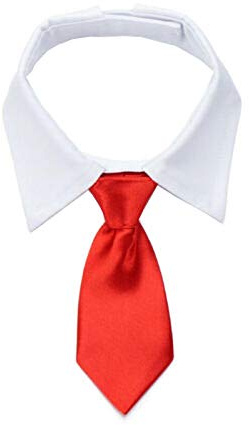 Tonsee Hunde Katze Bandana Halstuch Halsband Verstellbare Formale Krawatte Hundehalsband Tuch Halstuch Bandana für Hund Puppy Katze Haustier (Rot, S)